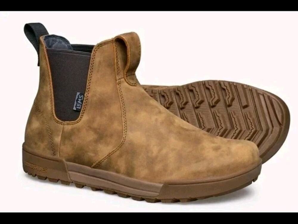 Comfortable Tan Slip-On Chelsea Boots for Men:9/Women: 10.5